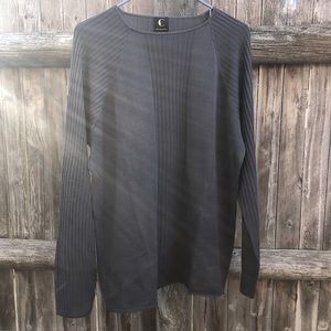 The Collection Men’s Large Grey 100% Silk Lightweight Sweater. Mint condition!